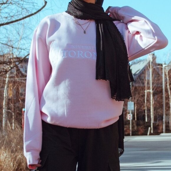 University of Toronto Crewneck Sweatshirt in Pink - Picture 2 of 8
